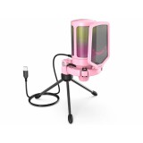 Fifine A6VP Podcast| Youtuber| Gamer| TikTok mikrofon (rózsaszín) [USB-C]