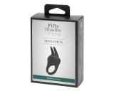 Fifty Shades Of Grey A szürke ötven árnyalata - csiklóizgató péniszgyűrű (fekete)