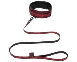 Fifty Shades Of Grey A szürke ötven árnyalata - nyakörv és póráz (fekete-vörös)