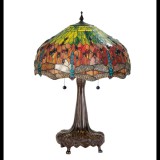 Filamentled Dragonfly Tiffany asztali lámpa 2x60W