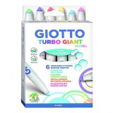 Filctoll GIOTTO Turbo Giant pasztell vastag 7,5mm akasztható 6 darabos