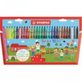 Filctoll készlet, 0,7 mm, STABILO "Trio A-Z", 30 különböző szín [30 db]