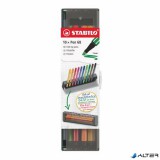 Filctoll készlet, 1 mm, STABILO "Pen 68", 10 db-os asztali készlet