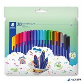 Filctoll készlet, 1 mm, STAEDTLER "Triplus 323", 20 különböző szín