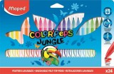 Filctoll készlet, 2,8 mm, kimosható, MAPED Color&#039;Peps Jungle, 24 különböző szín (IMA845422)