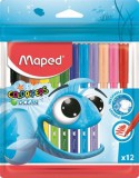 Filctoll készlet, 2 mm, kimosható, MAPED Color&#039;Peps Ocean, 12 különböző szín (IMA845720)