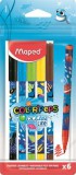 Filctoll készlet, 2 mm, kimosható, MAPED Color&#039;Peps Ocean Life, 6 különböző szín (IMA845700)