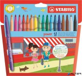 Filctoll készlet, 2 mm, STABILO "Power", 18 különböző szín