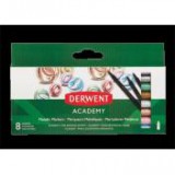 Filctoll készlet, DERWENT, "Academy", 8 különböző metál szín [8 db]