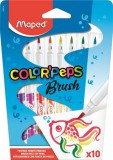 Filctoll készlet, kimosható, ecsetjellegű, MAPED Color &#39;Peps Brush, 10 különböző szín (IMA848010)