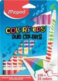 Filctoll készlet, kimosható, MAPED Color&#039;Peps Duo, 20 különböző szín (IMA847010)