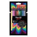 Filctoll STABILO Pen 68 1mm 12 darabos