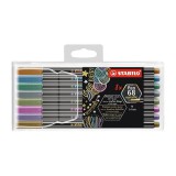 Filctoll STABILO Pen 68 metallic 8 darabos