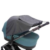 Fillikid kiegészítő naptető babakocsira és mózeskosárra Deluxe - szürke-melange