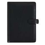 FILOFAX Kalendárium, gyűrűs, betétlapokkal, pocket méret, FILOFAX, "Metropol", fekete