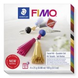 FIMO Leather Effect gyurma készlet,4x25 g égethető kulcstartó (8015 DIY2) (8015 DIY2) - Gyurmák, slime