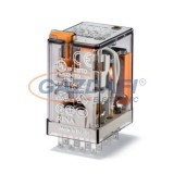FINDER 55.34.9.024.5000 Miniatűr ipari relé, 4 váltóérintkező, 7A, DC, 24V, CO