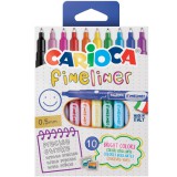 Fineliner 10db-os tűfilc szett 0,5mm - Carioca