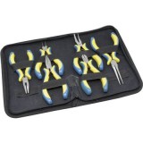 Finommechanikai, elektronikai, modellező fogó készlet, 6db-os, cipzáras táskában Donau Elektronik 3600 (3600)
