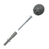 fischer ajtóütköző gomb 60535 szürke