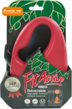 FitActive automata szalagpóráz (M | 5 m | 25 kilós kutyáig | Piros)