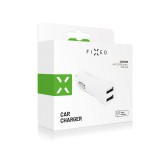 FIXED autós USB töltő, 2 db USB kimenet, 15W Smart gyors töltés, Fehér FIXCC15-2U-WH