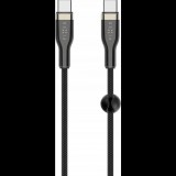 FIXED Braided Cable USB-C/USB-C, 1,2m, 100W, black (FIXDB-CC12-BK)