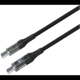 FIXED Cable USB-C to USB-C, PD, 1,2m, USB 2.0, 100W, fekete (FIXDD-CC12-BK)