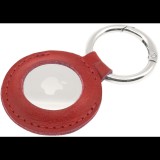 FIXED Case for AirTag valódi marhabőrből, karabinerrel, piros (FIXWAT-C2-RD)