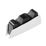 FiXed Dual Charger, PlayStation 5, DualSense™, Fekete-Fehér, Kontroller töltőállomás