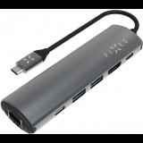 FIXED HUB Pro 6in1 USB-C 3.2 Gen2 4k60Hz laptopokhoz és tabletekhez, szürke (FIXHU-P-GR)