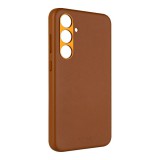 FIXED MagLeather valódi bőr telefontok Samsung Galaxy S24 készülékhez, barna, FIXLM-1256-BRW