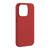FIXED MagLeather valódi bőrtok, MagSafe támogatással iPhone 15-höz, piros FIXLM-1200-RD