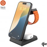 FIXED MagPowerstation Alu2 s podporou uchycení MagSafe Qi2 černý (FIXMPOS-AL2-BK)