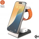 FIXED MagPowerstation Alu2 s podporou uchycení MagSafe Qi2 titanový (FIXMPOS-AL2-TI)