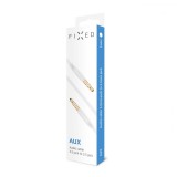 FIXED minőségi AUX kábel két 3,5 mm-es jack dugóval Fehér, Kábel FIXM-AUX-WH