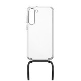 FIXED Pure Neck átlátszó tok Samsung Galaxy S23+ készülékhez, fekete nyakpánttal ,átlátszó FIXPUN-1041-BK