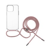 FIXED Pure Neck tok Apple iPhone 15 Pro telefonhoz, rózsaszín FIXPUN-1202-PI