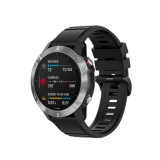 FIXED Szilikon szíj Garmin QuickFit okosórához 22mm, fekete FIXSST-QF22MM-BK