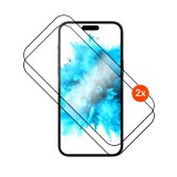 FIXED teljes képernyőt védő 2,5D edzett üveg Apple iPhone 17 Pro készülékhez, 2 darab, fekete FIXGFADA-1600-BK
