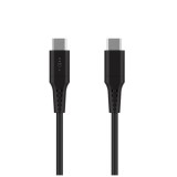 FIXED USB 2.0 hajlékony szilikon kábel USB-C/USB-C 0,3m, fekete FIXDLS-CC03-BK
