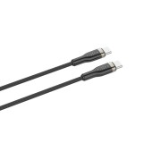 Fixed USB-C apa - USB-C apa Töltő kábel - Fekete (2m) (FIXDB-CC2-BK)