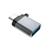 FIXED USB-C - USB-A átalakító, aluminum, szürke FIXA-UC-GR