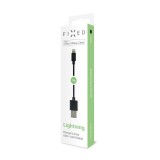 FIXED USB - Lightning adat-/töltőkábel 20W, 1m, fekete (FIXD-UL-BK) (FIXD-UL-BK) - Adatkábel