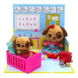 Flair Tiny Tukkins: Preschool Playtime játékszett 2 db plüssfigurával - barna kutyus