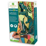 Flair Toys Stick'N Fun mozaikkép készítő készlet - Dinoszauruszok