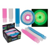 Flair Toys XL Fidget Pop Tube: Felxibilis dekorációs sötétben világító cső, többféle változatban 20cm