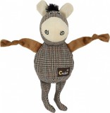 Flamingo kockás csacsi plüss játék kutyáknak (33 cm)