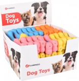 Flamingo latex csont játék kutyáknak - több színben (13 cm)