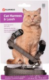 Flamingo Ziggi hám és póráz macskáknak - bézs 22 - 36 cm